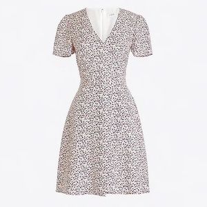 J. Crew Ellis Ditsy Floral V Neck Faux Wrap Mini Dress Georgette